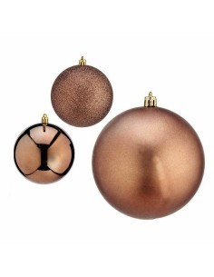 Lot de boules de Noël Krist+ 00781 Marron Plastique (12 Unités) 2