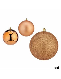 Lot de boules de Noël Krist+ 00750 Cuivre Plastique (6 Unités)