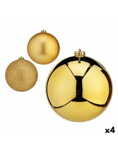 Lot de boules de Noël Krist+ 00791 Doré Plastique Ø 15 cm (4 Unités)