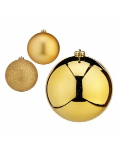 Lot de boules de Noël Krist+ 00791 Doré Plastique Ø 15 cm (4 Unités) 2
