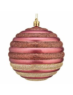 Lot de boules de Noël Krist+ 00872 Rose Plastique Cercles (6 Unités) 2
