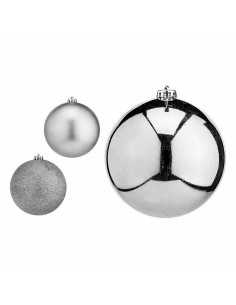 Lot de boules de Noël Krist+ 00821 Argenté Plastique Ø 15 cm (4 Unités) 2