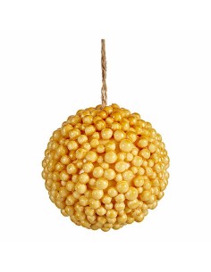 Boule de Noël Krist+ 19A24331 Jaune Plastique (24 Unités) 2