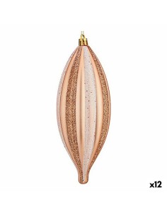 Ensemble Décorations de Noël Krist+ 00904 Cuivre PVC Allongé 3 x 3 x 18 cm (12 Unités)