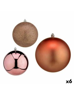 Lot de boules de Noël Krist+ 00786 Cuivre Plastique (6 Unités)