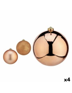 Lot de boules de Noël Krist+ 00749 Cuivre Plastique (4 Unités)