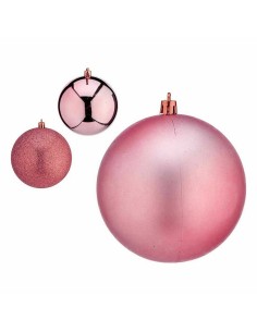 Lot de boules de Noël Krist+ 00810 Rose Plastique (6 Unités) 2