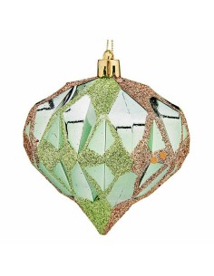 Lot de boules de Noël Krist+ 00893 Vert Plastique Diamant (12 Unités) 2
