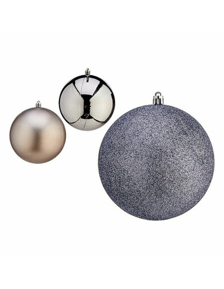 Lot de boules de Noël Krist+ 00762 Argenté Plastique (6 Unités)