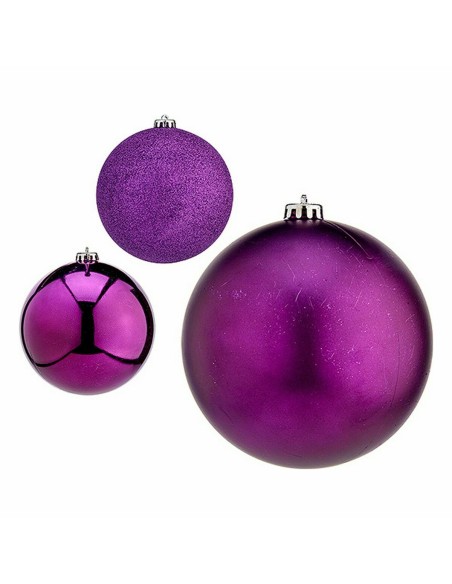 Lot de boules de Noël Krist+ 00833 Violet Plastique Ø 15 cm (4 Unités)