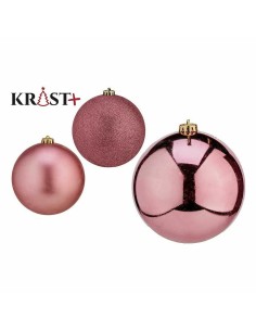 Lot de boules de Noël Krist+ 00739 Rose PVC (12 Unités) 2