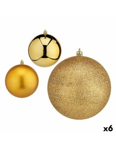 Lot de boules de Noël Krist+ 00792 Doré Plastique (6 Unités)