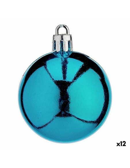 Lot de boules de Noël Krist+ 00466-1 Bleu Plastique (12 Unités)