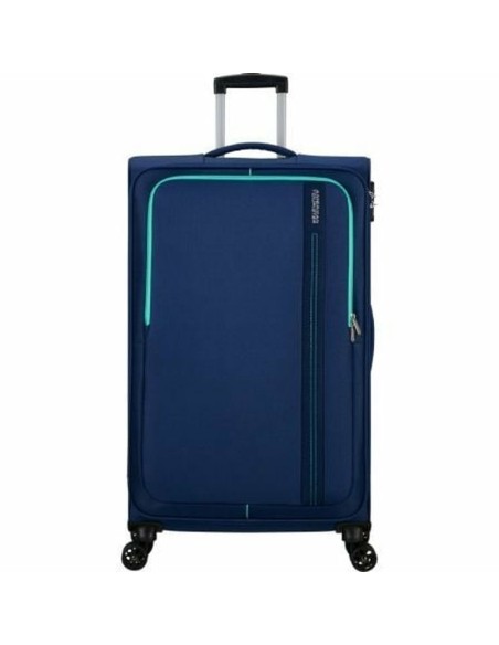 Valise cabine American Tourister Sea Seeker Spinner Bleu 92,5 L 80 x 47,5 x 28,5 cm