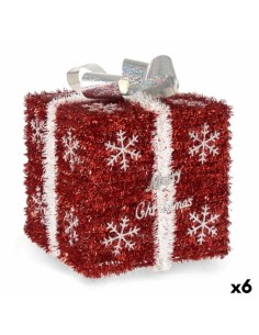 Boîte Cadeau Blanc Rouge Argenté polypropylène PET 20 x 23 x 20 cm (6 Unités)