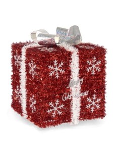 Boîte Cadeau Blanc Rouge Argenté polypropylène PET 20 x 23 x 20 cm (6 Unités) 2