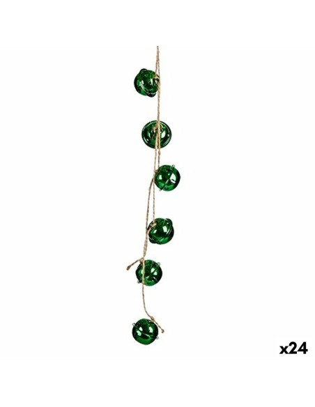 Décorations de Noël Krist+ 00547-2 Vert Plastique Serpent à sonnettes 58 x 3 x 3 cm (24 Unités)