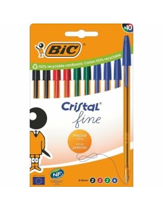 Ensemble de Stylos Bic Bic Cristal Fine 516356 Vert Multicouleur