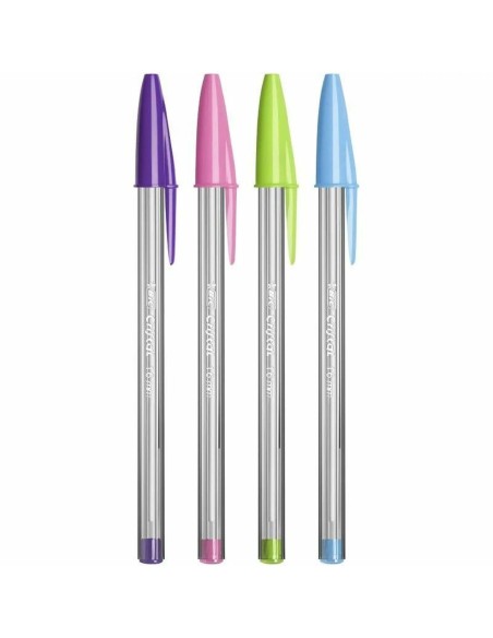 Ensemble de Stylos Bic Cristal Fun 921342 Multicouleur 10 Pièces (10 Unités)