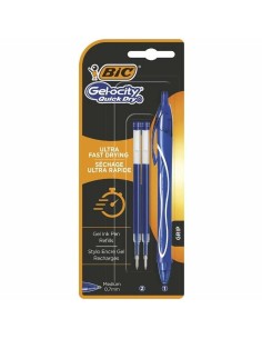 stylo à encre liquide Bic Gelocity Quick Dry 951757 Bleu