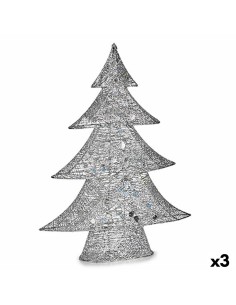Figurine Décorative Krist+ 00126 Argenté Sapin de Noël 12 x 59,5 x 48,5 cm Métal (3 Unités)