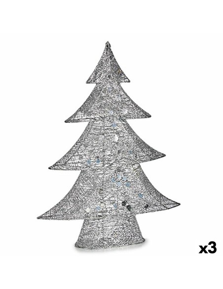 Figurine Décorative Krist+ 00126 Argenté Sapin de Noël 12 x 59,5 x 48,5 cm Métal (3 Unités)