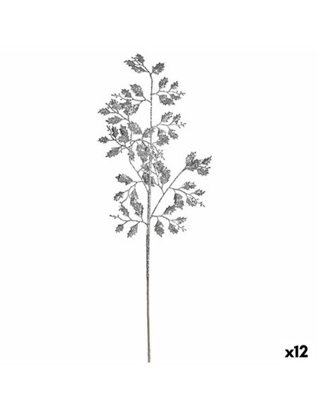 Branche Krist+ K19121060-5 Argenté Paillettes 41 x 75 x 2,5 cm (12 Unités)