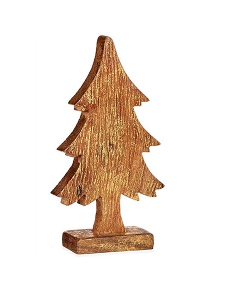 Figurine Décorative Sapin de Noël Doré Bois 5 x 31 x 15,5 cm (6 Unités)
