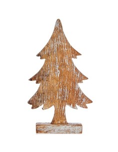 Figurine Décorative Sapin de Noël Argenté Bois 5 x 31 x 15 cm (6 Unités) 2
