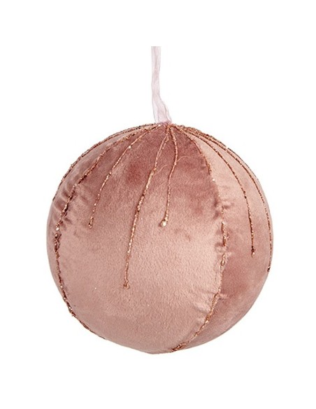 Lot de boules de Noël Krist+ 19A5453-PR Rose Polyester (4 Unités)