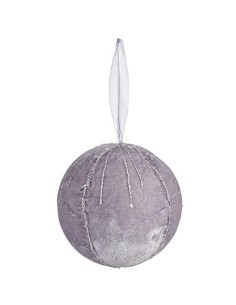 Lot de boules de Noël Polyester Argenté 12 x 12 x 12 cm (4 Unités) 2