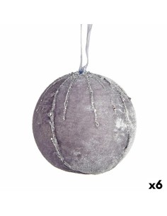Lot de boules de Noël Krist+ 19A5458-1G Argenté Polyester (6 Unités)
