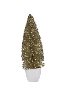 Figurine Décorative Sapin de Noël Bronze Doré Plastique 10 x 33 x 10 cm (6 Unités) 2
