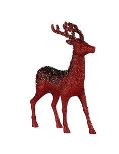 Figurine Décorative renne de noël Rouge Plastique 15 x 45 x 30 cm (2 Unités) 2