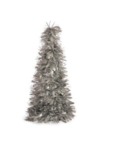 Figurine Décorative Sapin de Noël guirlande Argenté polypropylène PET 27 x 45,5 x 27 cm (12 Unités) 2