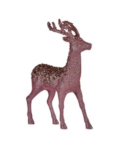 Figurine Décorative renne de noël Rose Plastique 15 x 45 x 30 cm (8 Unités) 2