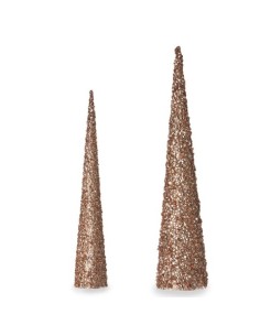 Ensemble de Figurines Cônes Paillettes Bronze Doré (4 Unités) 2