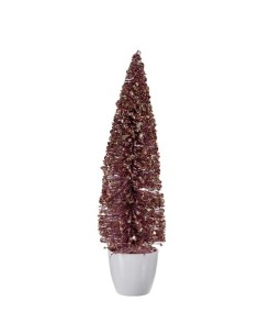 Figurine Décorative Sapin de Noël Rose Plastique 10 x 38 x 10 cm (6 Unités) 2