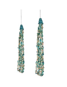 Décorations de Noël Pendentif Guirlandes Bleu (24 Unités) 2