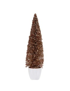 Figurine Décorative Sapin de Noël Bronze Doré Plastique 10 x 38 x 10 cm (6 Unités) 2