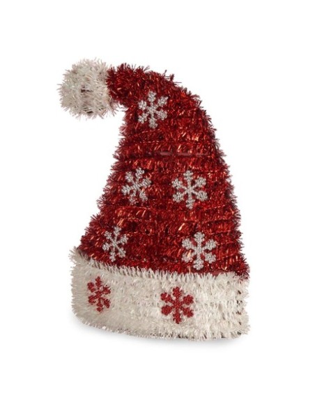 Figurine Décorative Bonnet de Père Noël guirlande Blanc Rouge polypropylène PET 17 x 23 x 9,5 cm (12 Unités)