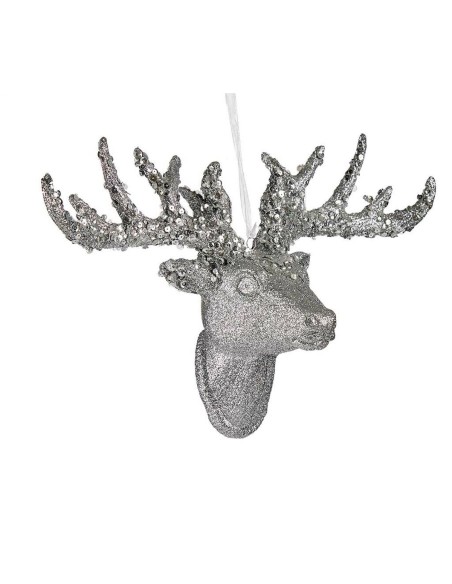 Décorations de Noël renne de noël Pendentif Argenté 32 cm (4 Unités)