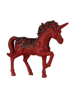 Figurine Décorative Licorne Rouge Plastique 9,5 x 31 x 40 cm (6 Unités) 2