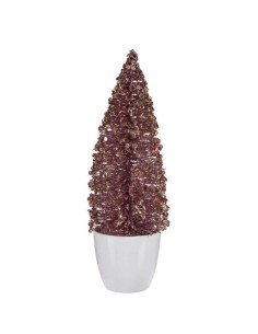 Figurine Décorative Sapin de Noël Rose Doré Plastique 9 x 28 x 9 cm (6 Unités) 2