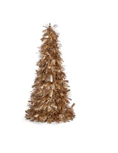 Figurine Décorative Sapin de Noël guirlande Doré polypropylène PET 27 x 45,5 x 27 cm (12 Unités) 2