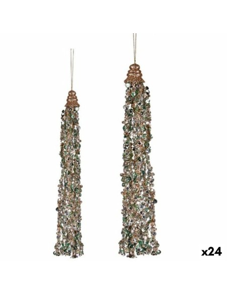 Décorations de Noël Pendentif Guirlandes Bleu champagne (24 Unités)