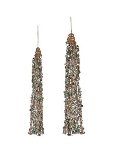 Décorations de Noël Pendentif Guirlandes Bleu champagne (24 Unités) 2