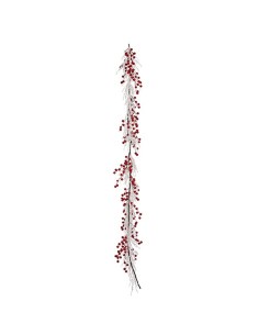 Guirlande de Noël Krist+ K1912687 Blanc Rouge Plastique 180 x 14 cm Branche (4 Unités) 2
