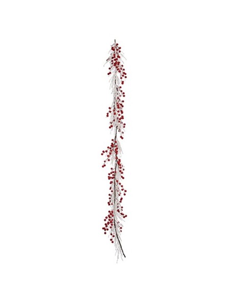 Guirlande de Noël Krist+ K1912687 Blanc Rouge Plastique 180 x 14 cm Branche (4 Unités)