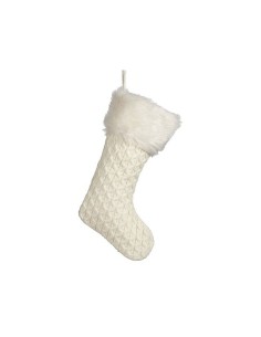 Décorations de Noël Chaussette de Noël Blanc 28 x 4 x 46 cm (12 Unités) 2